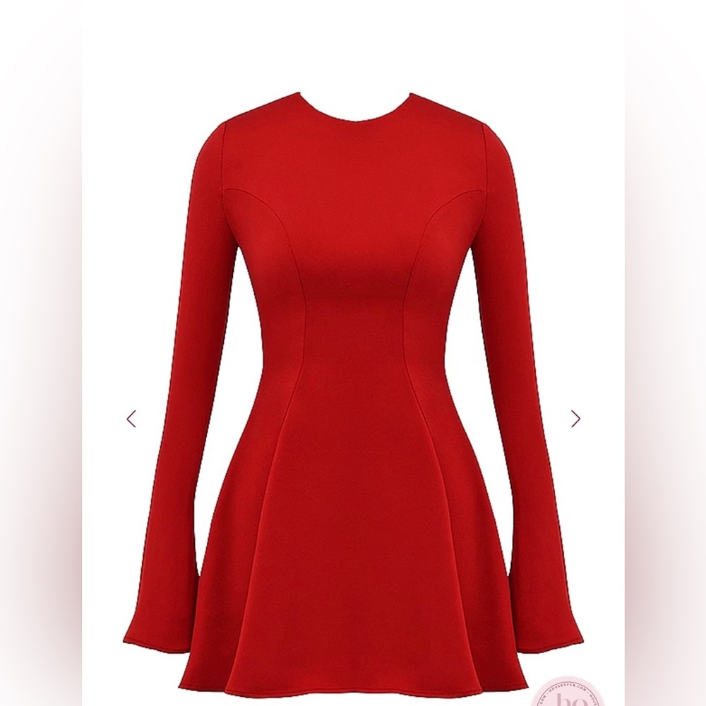 House of CB Sacha Satin Mini Dress in Red Size XL - Picture 8 of 13